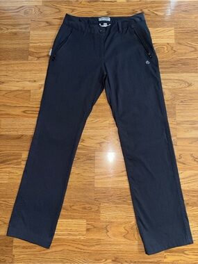 Craghoppers Kiwi Prostretch Hiking Trousers Women’s Size 4 Short Gray Insect EUC